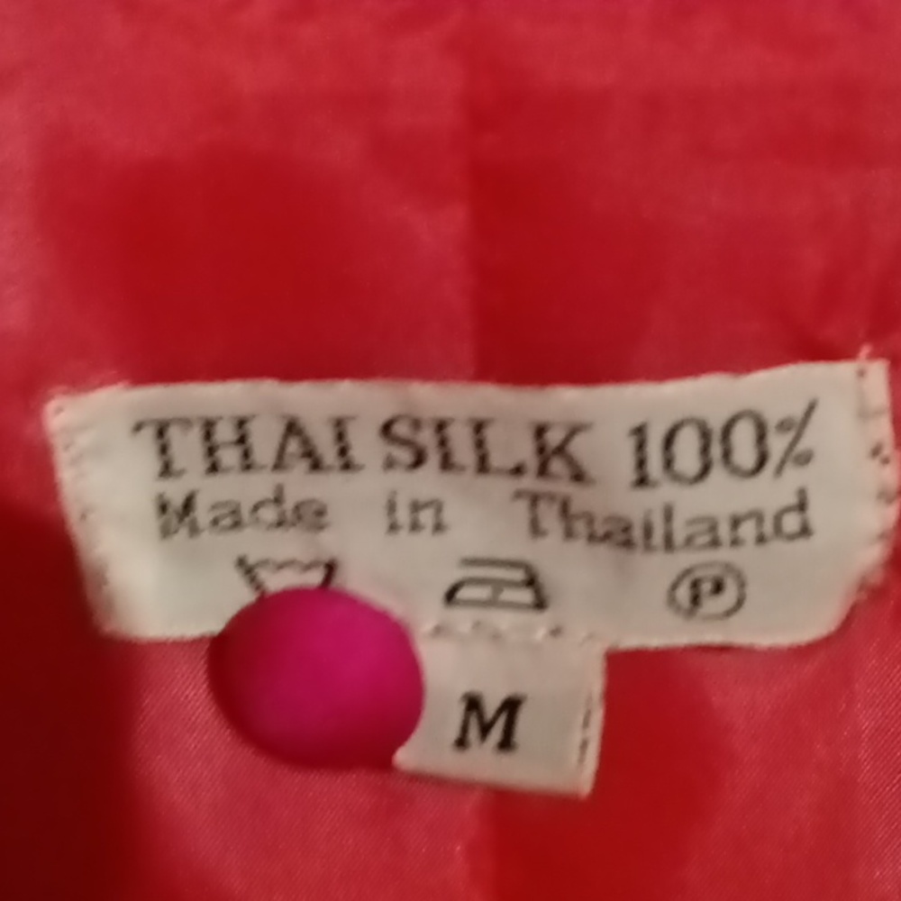 FINAL PRICE THAI SILK pink puffer jacket/pleats bands elastic cuffs/hem